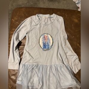 Frozen tutu T-shirt dress 6sx flip sequin Anna/elsa